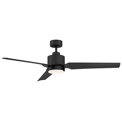 52-Inch LED Fan in Matte Black by Meridian