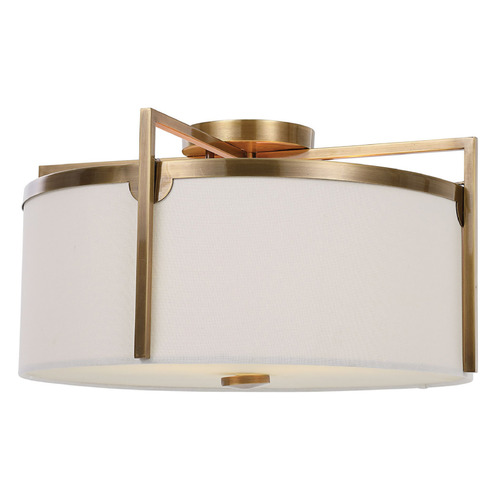 Uttermost Lighting Kalizma Home Colfax Antique Brass Semi-Flushmount Light by Uttermost Lighting 22283