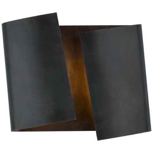 Visual Comfort Signature Collection Kelly Wearstler Piel Left Twisted Sconce in Bronze by Visual Comfort Signature KW2630BZ