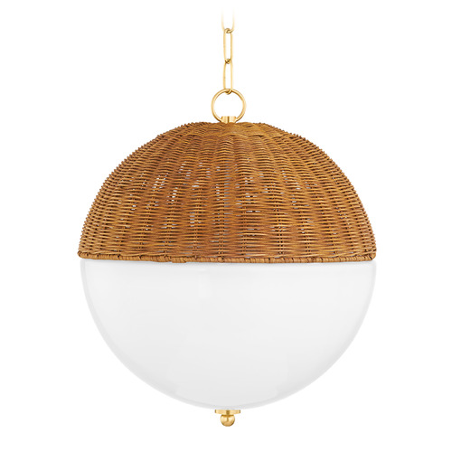 Mitzi Hudson Large Aged Brass Wall Sconce