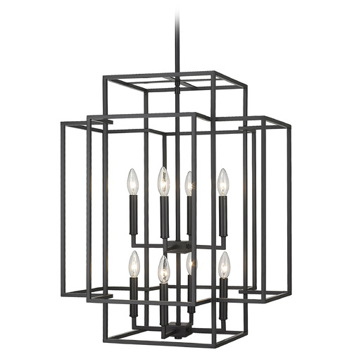 Z-Lite Titania Matte Black Pendant by Z-Lite 454-28MB