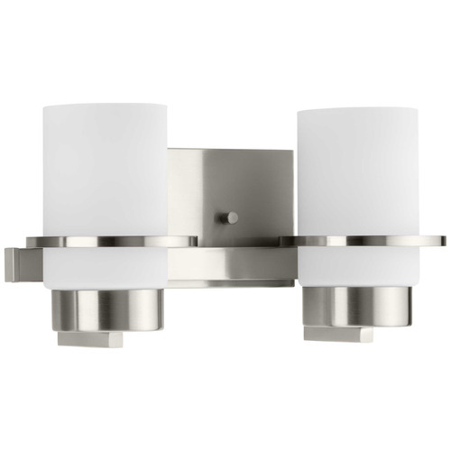 Progress Lighting Progress Lighting Atwell 2-Light Brushed Nickel Bath Vanity Light P300414-009