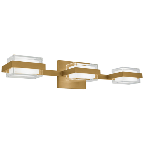 Visual Comfort Modern Collection Visual Comfort Modern Collection Kamden Natural Brass LED Bathroom Light 700BCKMD3HNB-LED930