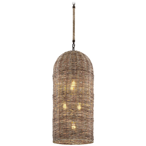 Troy Lighting Huxley Textured Bronze LED Pendant Light with Bowl / Dome Shade