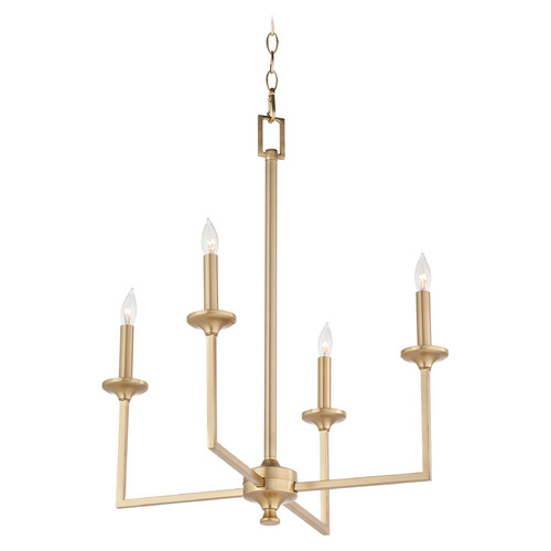 Quorum Lighting Eldorado Aged Brass Chandelier by Quorum Lighting 6005-4-80