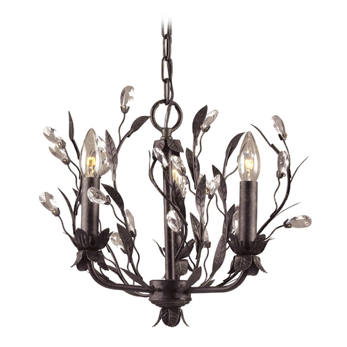 Elk Lighting Mini-Chandelier in Deep Rust Finish 8058/3