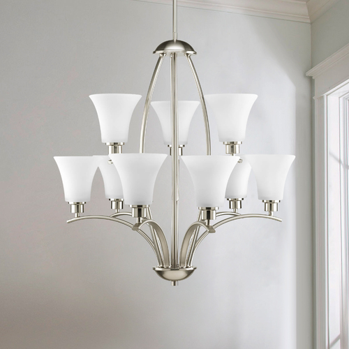 Joy 28-Inch Chandelier in Brushed Nickel by Progress Lighting