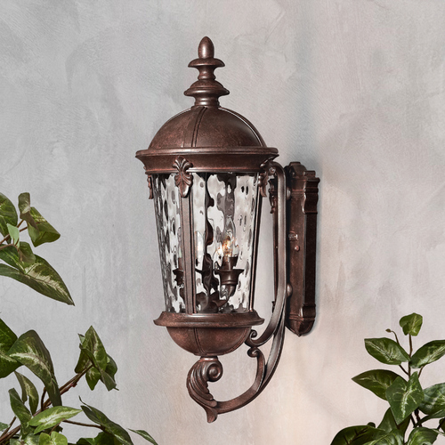 Hinkley Outdoor Wall Light with Clear Glass in River Rock by Hinkley Lighting 1894RK