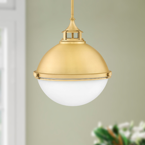 Fletcher 18-Inch Satin Brass Pendant by Hinkley Lighting