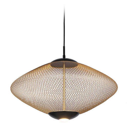 Park 22-Inch LED Pendant in Black & Gold by Eurofase Lighting