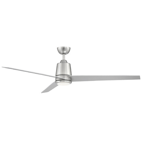56-Inch LED Fan in Brushed Nickel by Meridian