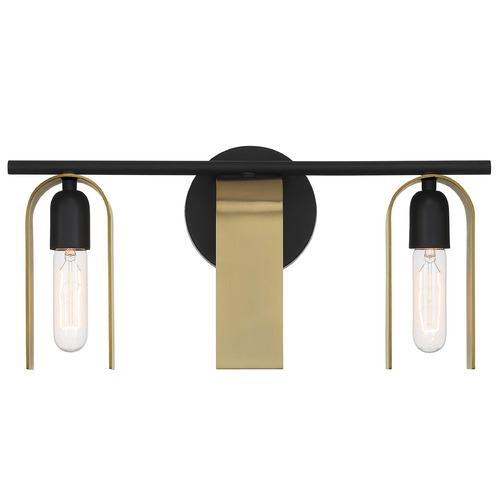Designers Fountain U Turn Matte Black Bathroom Light