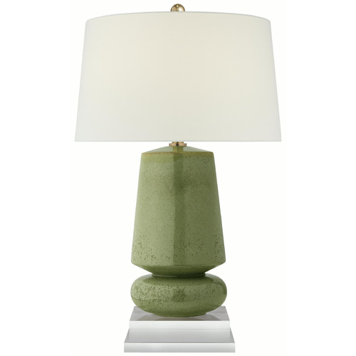 Visual Comfort Signature Collection Parisienne Shellish Kiwi Table Lamp with Drum Shade