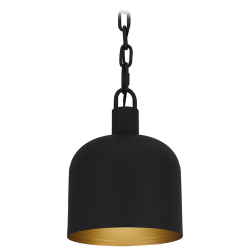 Quoizel Lighting Quoizel Piccolo Pendant Matte Black Mini-Pendant Light with Bowl / Dome Shade