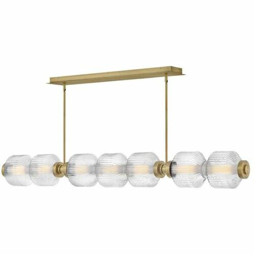 Reign 69.25-Inch LED Linear Light in Brass by Fredrick Ramond