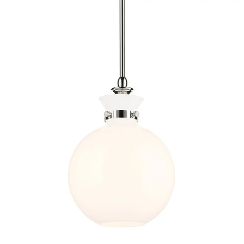 Laria 10.25-Inch Round Pendant in Polished Nickel by Kichler Lighting