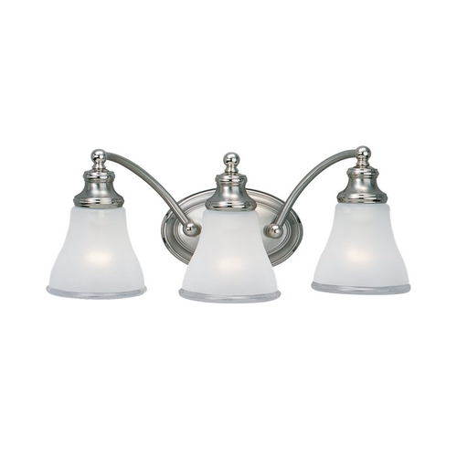 Generation Lighting Bathroom Light with White Glass in Two Tone Nickel Finish 40011-773