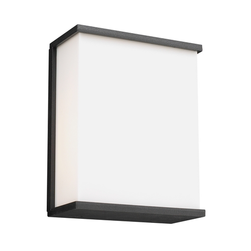 PLC Lighting Modern Outdoor Wall Light with White Glass in Bronze Finish 1723 BZ