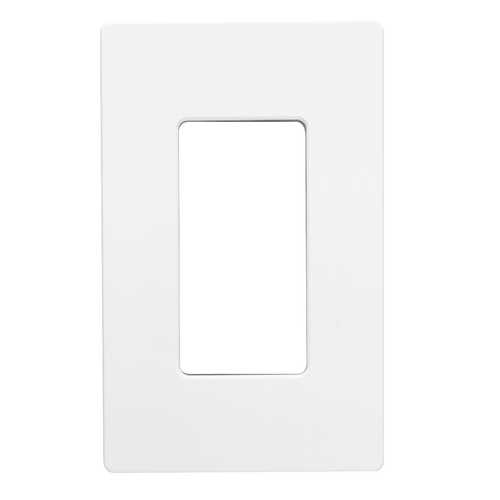Lutron Dimmer Controls Designer Style 1-Gang Wallplate in White CW-1-WH