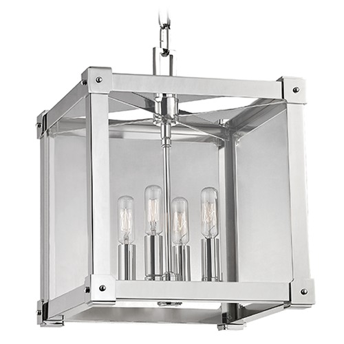 Hudson Valley Lighting Forsyth 4-Light PendantSquare Shade - Polished Nickel by Hudson Valley Lighting 8612-PN