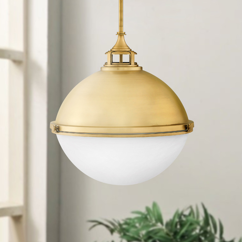 Fletcher 22-Inch Satin Brass Pendant by Hinkley Lighting
