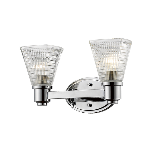 Z-Lite Intrepid Chrome Bathroom Light by Z-Lite 449-2V-CH