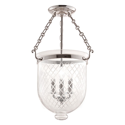 Hudson Valley Lighting Hampton Polished Nickel Semi-Flush Mount by Hudson Valley Lighting 253-PN-C2