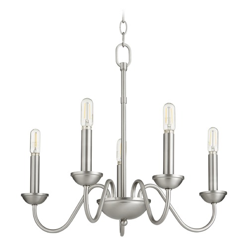 Satin Nickel Chandelier by Quorum Lighting