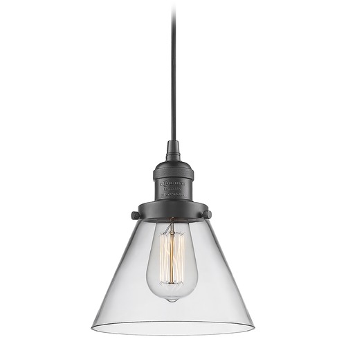 Innovations Lighting Innovations Lighting Large Cone Oil Rubbed Bronze Mini-Pendant Light with Conical Shade 201C-OB-G42