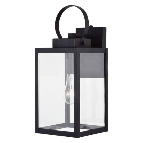 Vaxcel Lighting Medinah Textured Black Outdoor Wall Light