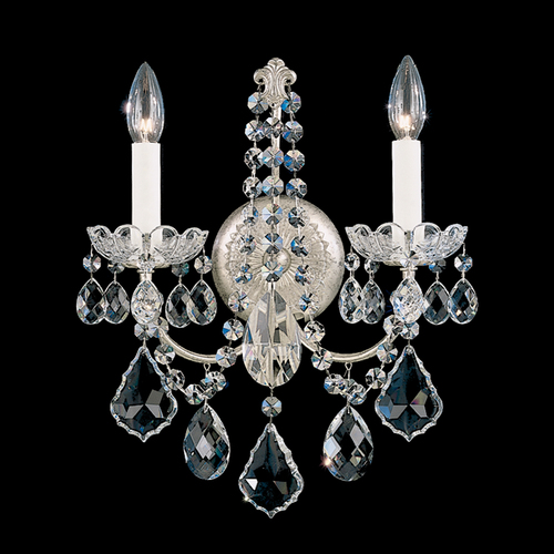 Schonbek Lighting New Orleans Antique Silver Sconce by Schonbek Lighting 3651-48S