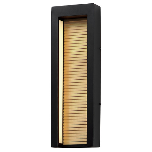 Alcove Large LED Outdoor Wall Light in Black & Gold by ET2 Lighting