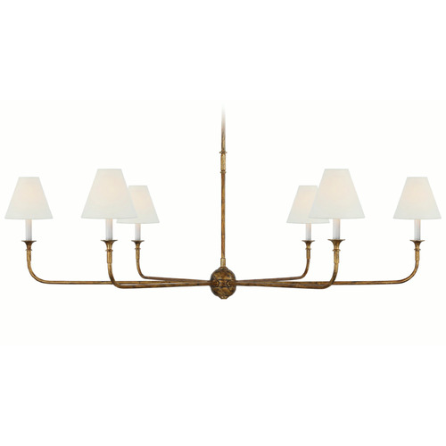 Visual Comfort Signature Collection Thomas OBrien Piaf Chandelier in Antique Gild by VC Signature TOB5452AGL
