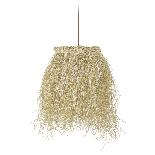 Meridian 16-Inch Wide Natural Rattan Pendant by Meridian M7033NR