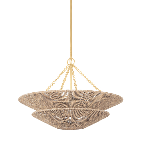 Tropea 30-Inch Chandelier in Gold Leaf by Corbett Lighting