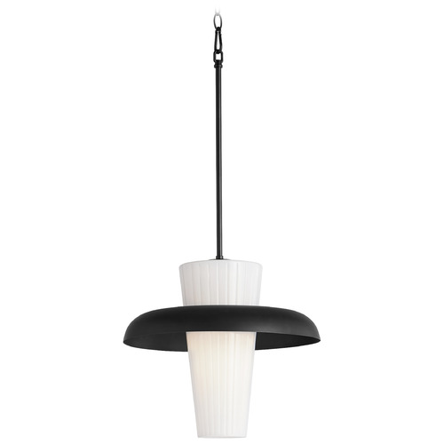 Mallory Matte Black Pendant with by Quorum Lighting