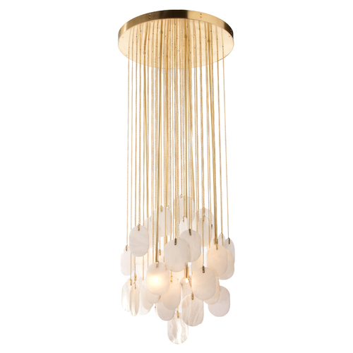 Metropolitan Lighting Constaledo 6-Light Pan Pendant in Brass by Metropolitan Lighting N9620