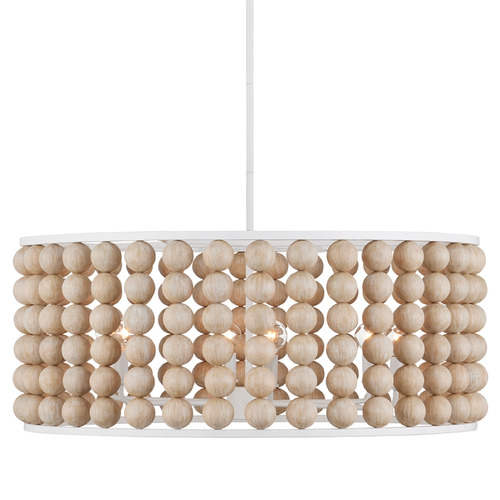 Currey and Company Holcroft Sandstone / Sugar White Pendant Light