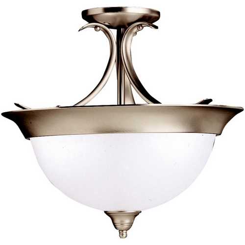 Dover 15.25-Inch Brushed Nickel Semi-Flush Mount by Kichler Lighting