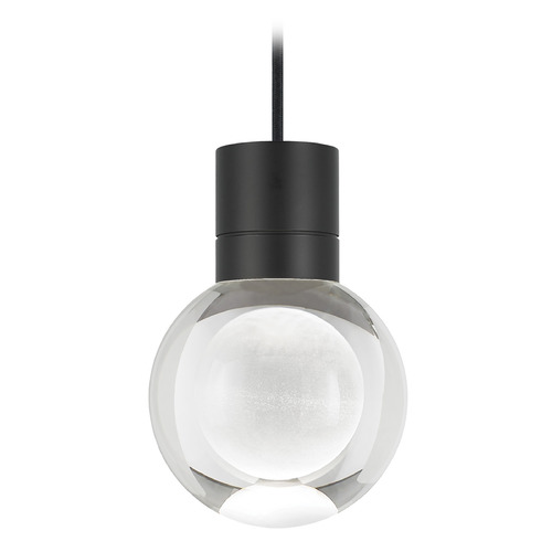 Visual Comfort Modern Collection Mina 2200K LED Mini Pendant in Black by Visual Comfort Modern 700TDMINAP1CBB-LED922