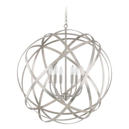 Capital Lighting Axis 30-Inch Orb Pendant in Brushed Nickel by Capital Lighting 4236BN