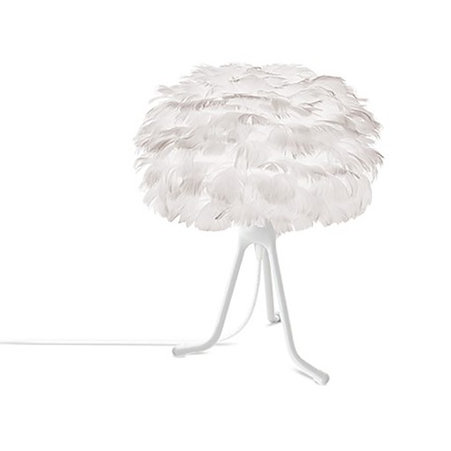 UMAGE UMAGE White Table Lamp with White Feather Shade 3000_4055