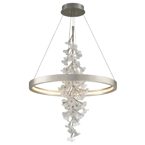 Corbett Lighting Jasmine Silver Leaf LED Pendant 2700K by Corbett Lighting 269-72