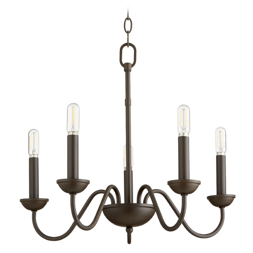 Oiled Bronze Chandelier by Quorum Lighting