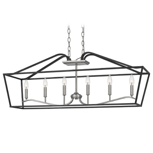 Quoizel Lighting Catalina Antique Nickel & Earth Black Linear Light by Quoizel Lighting CTA642MBK