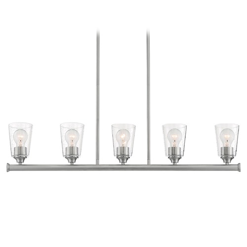 Bransel Brushed Nickel Linear Light with Conical Shade by Satco Lighting