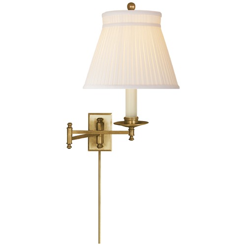 E.F. Chapman Dorchester Swing Arm Sconce in Brass by Visual Comfort Signature