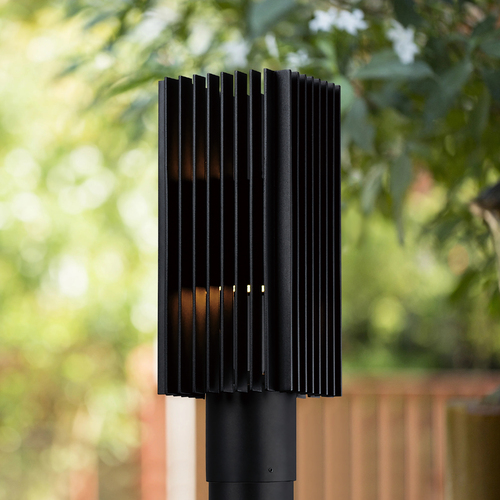 Rampart LED Outdoor Post Mount in Black by ET2 Lighting