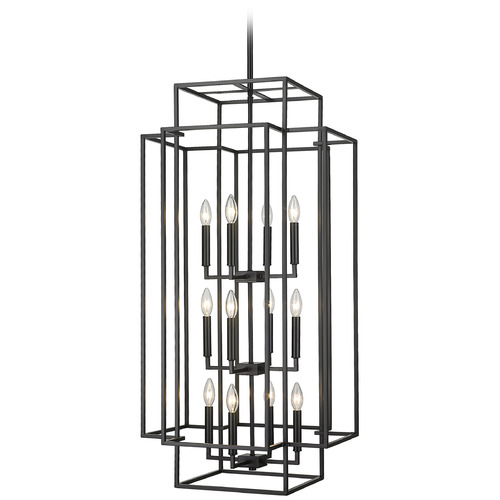 Titania Matte Black Pendant by Z-Lite