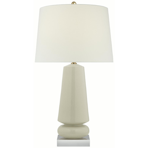 Visual Comfort Signature Collection Visual Comfort Signature Collection Parisienne Coconut Porcelain Table Lamp with Drum Shade CHA8670ICO-L